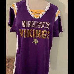 NFL Minnesota Vikings woman’s Jersey ( Extra large) sexy laced up New with tags